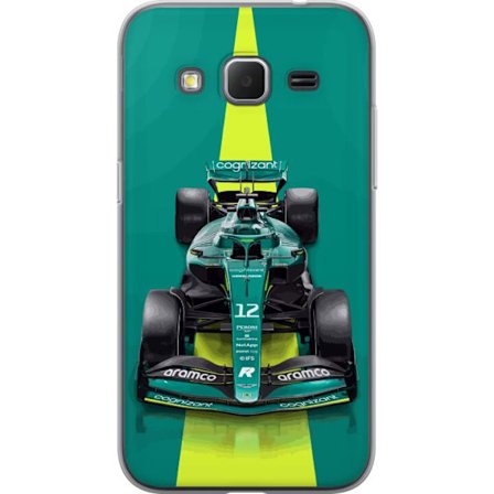 Yhteensopiva Puhelinkuori Samsung Samsung Galaxy Core Prime Aston Martinin Formula 1 -auto vihreässä kilpailumuotoilussa, jossa on moderni studiosen