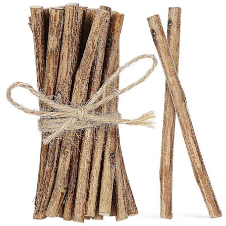 50 stk Træpinde til Håndværk Naturlig Stil Grene Håndværk Log Sticks Rustik Hjem Dekorationer