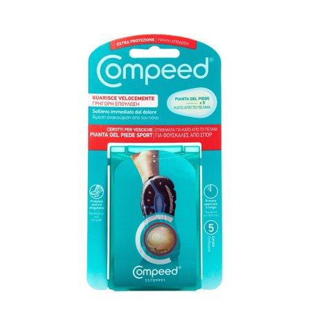 Compeed Cerotti Vesciche Pianta Piede Sport 5 Pezzi