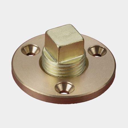 Vypouštěcí zátka / zátka do lodního dna, vnější, mosaz, Ø55 mm, Ø28.5