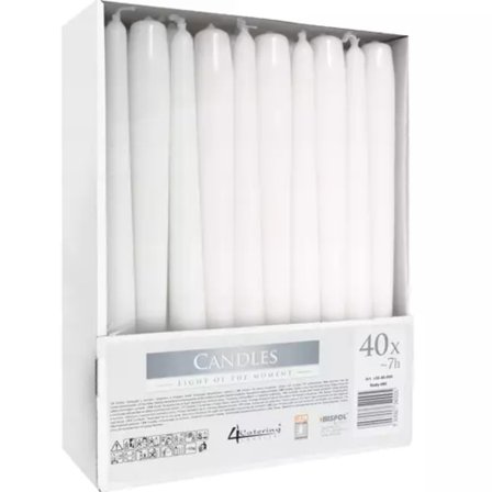 40-Pack - Kronljus / Ljus - 24 cm