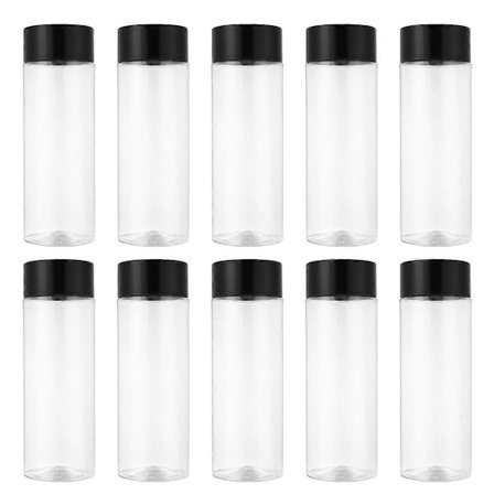 10 st 500 ml/16,9 oz Plastjuiceflaska Transparent Grov Kornförvaring Behållare Dryckesflaska