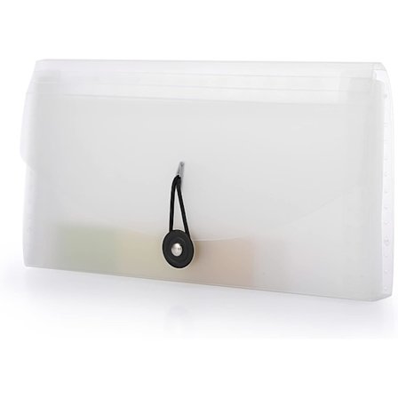 13 lommer trekkspill mappe kontor, hjem eller skole kvittering arrangør mappe lommer mappe mini utvidbar mappe regninger dokument - Størrelse (hvit)