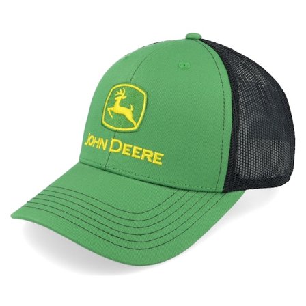 John Deere - Groen trucker Cap - Current Embroidery Black/Green Trucker @ Hatstore