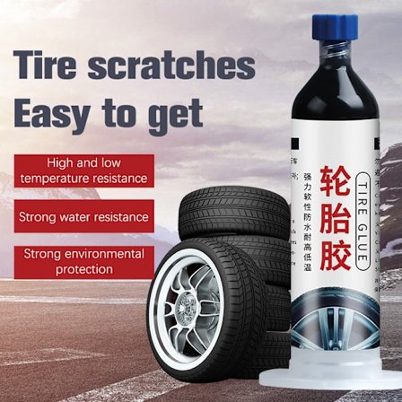 Däcklim Reparation Däckstrickor Starkt svart lim