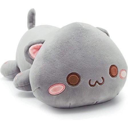 1 stk. (store grå øjne, 50 cm) kattebamser plyslegetøj