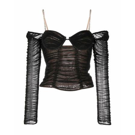 Self Portrait Blouses Sort, Dame, Størrelse: 3XS