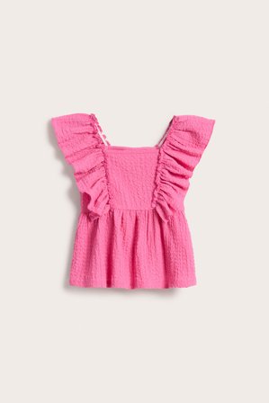 Kappahl | Volangtopp med struktur Rosa 86/92 | Rosa