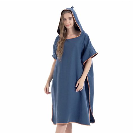 Microfiber Changing Robe Poncho with Hood, Suitable for Beach, Surfing, Swimming, Wetsuit Changing, Quick Dry and Lightweight