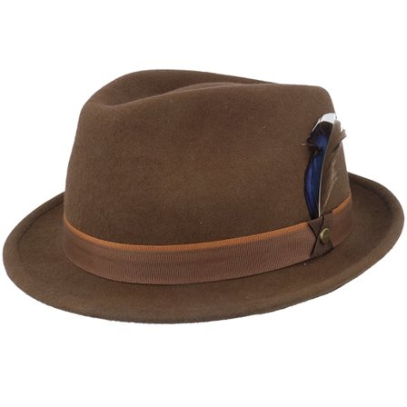 Stetson - Brown - trilby - Hat - Woolfelt Dark Toffee Trilby - Hatstore