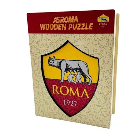 Logo AS Roma - Virallinen Puzzel Puu Koko S 21 x 27 cm 150 palasta jalkapallo