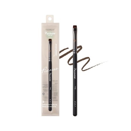 798 Flad Eyelinerbørste – Professionel Tynd Vinklet Børste til Gel og Flydende Eyeliner, Bløde Børstehår til Tightlining og Vippelinje, Øjenmakeup og 