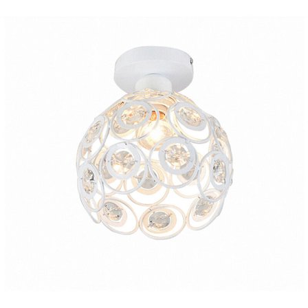 Modern industriell kristall metall taklampa, lämplig för inomhus- och utomhusbelysning, vit lampskärm