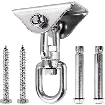 Innovativ takkrok med 304 rustfritt stål 500 kg kapasitet 360 rotasjon, oppheng for betongtrespill, hengekøye, hengelampe, hengekøye,