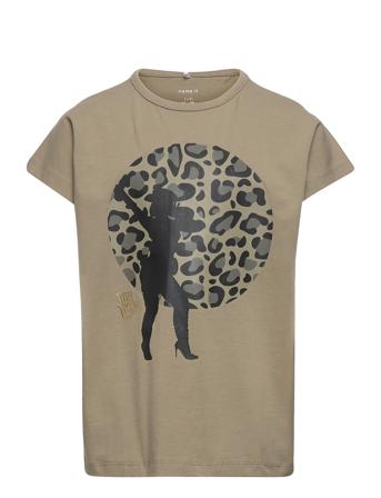 Nkfjustdance Dosana Ss Boxy Top Bfu T-shirt Grøn Name It