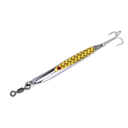 2024Lures Paljetit Metalli Bass Kova Lusikka Viehe Jigi Viehe Keinotekoinen Koukku Keltainen 84g