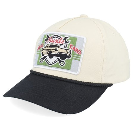 Iconic - Schwarz adjustable Cap - Real Muscle Cars Stone/Black A-frame Adjustable @ Hatstore