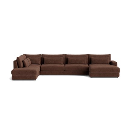 Sevilla U-sofa, højrevendt - Capri Brun - 420x240x85 - Sofa, u-sofa