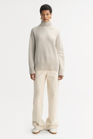 Soft Goat - Boyfriend Turtleneck - XL - Chalk