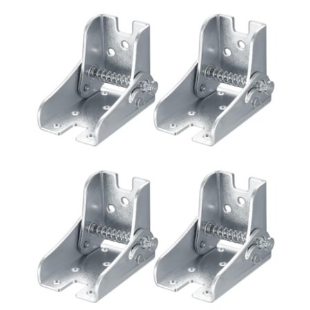 4 stk. Selvlåsende Sammenleggbart Hengsel, Sammenleggbare Hengsler, 90 Graders Sammenleggbart Hengsel, Forlengelsesbraketter for Sammenleggbart 