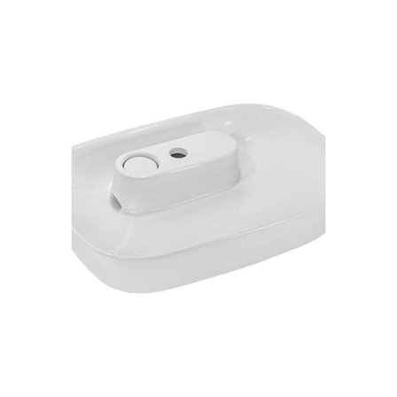 Vitt keramikkonst handfat - L 60x l 40 cm - Pola serien