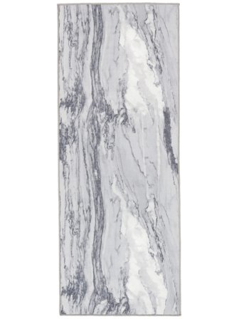 Tapis De Cuisine Marble Stone 80X200 Coton Gris