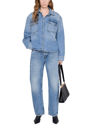 Anine Bing Paxton Shirt - Baltic blue Skjortor Dam Blå LARGE