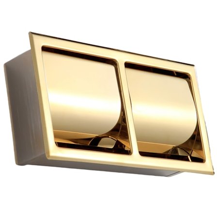 304 rostfritt stål rullbox, dubbel guld rulle i vägg-LP-