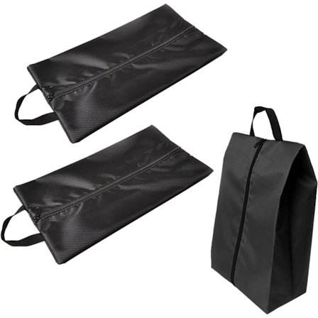 Skopose, Stor Kapasitet Vanntette Skoposer, Bærbare Reisetilbehør, Glidelås Oppbevaringsposer, Ideell for Daglig Bruk, Hiking (Svart)