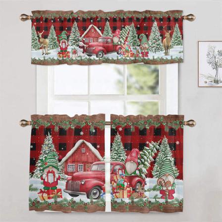1/2 St Printed Pläd Stång Pocket Dekorativ Xmas Kort Panel