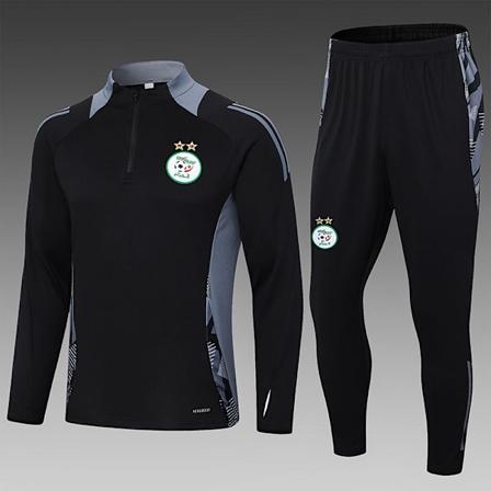 2425 Ny Argentina Bayern Portugal Lige Halv Lynlås Jakke Voksen Fodbold Uniform Sæt Algeria/Black M