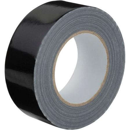 Klæbetape i stof, Sort, 48 mm x 20 m, Meget stærk, 1 Rulle DXGHC