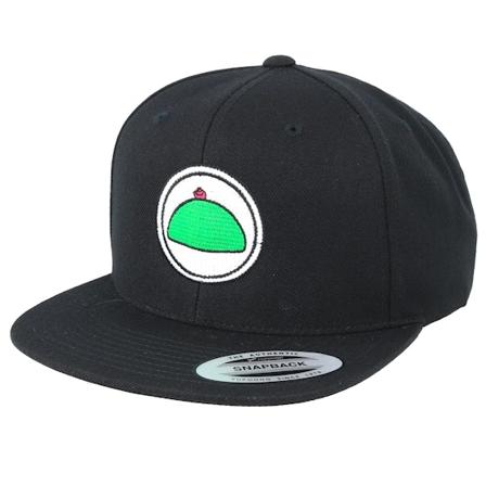 Iconic - Swedish Fika Princess Cake Black Snapback Black Cap - @ Hatstore