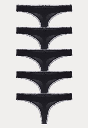DORINA - Essential Cotton Thong 5-pack - L