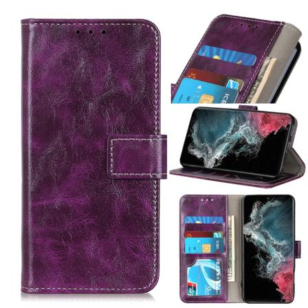 Crazy Horse Texture Pu- Case För Samsung Galaxy S22 Ultra 5g