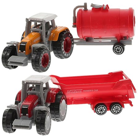2 stk Plast Lastebil Leke Traktor Leke Gutter Lastebil Modell Livaktig Container Traktor Leke Modell