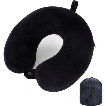 Resekudde Nackkudde Memory Foam Resekuddar Huvudstöd Kudde för Långa Resor Sovvila.