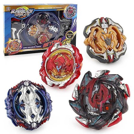 SuperBlade Top Plate Battle Set 4-pack-Blå
