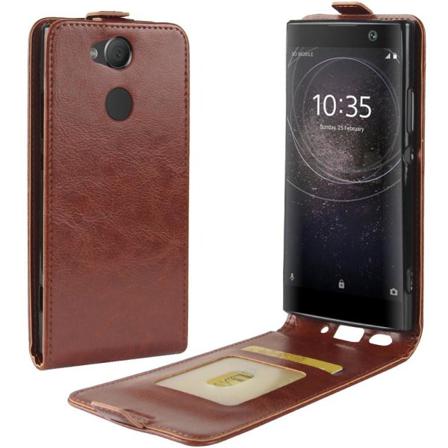 Sony Xperia Xa2 - Flip Fodral - Brun Brown Brun