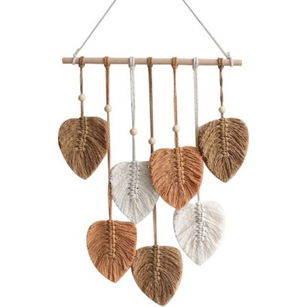 1 kpl Tassel Macrame seinävaate ripustettava seinätekstiili kudottu boheemi lehti