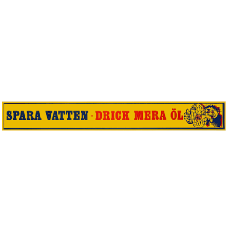 Dekal Retro, Spara Vatten - Drick Mera Öl