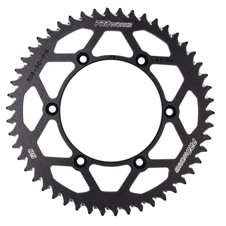 Tandwiel Achter Proworks Aluminium Zwart - Suzuki RM 250 1982-2010