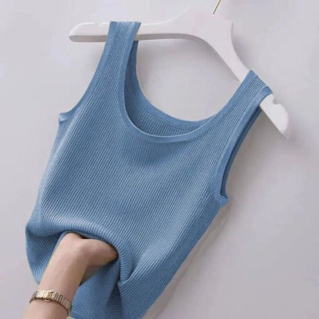 Sexig ärmlös Camisole Summer Camisole BLUE L