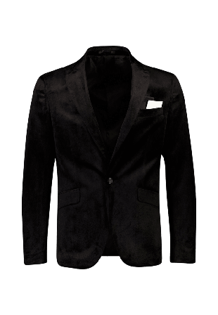 Lindbergh Velvet Blazer Kavajer Herr Svart 50