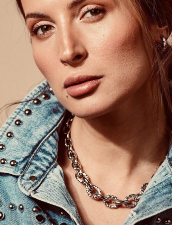 Bud to rose Ridge Mix Chunky Necklace Gold - Silver - ONE SIZE