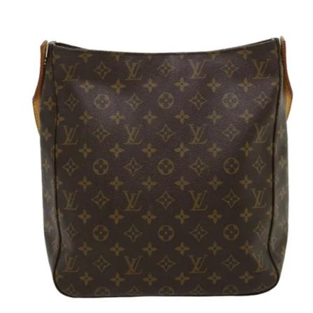 Louis Vuitton Vintage, Pre-owned Brown Canvas Louis Vuitton Looping Bruin, Dames, Maat:ONE Size