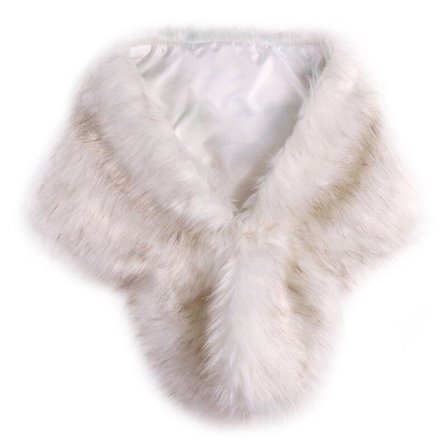 Vinter Elegant Dame Imitert Pels Kappe Brud Imitert Pels Frakk Kvinner Bryllup Sjal Aften Fest Wraps Slim Pels Skulder Kapper