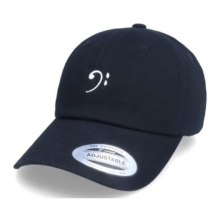 Abducted - Svart unconstructed Keps - Bass Clef Black Dad Cap @ Hatstore