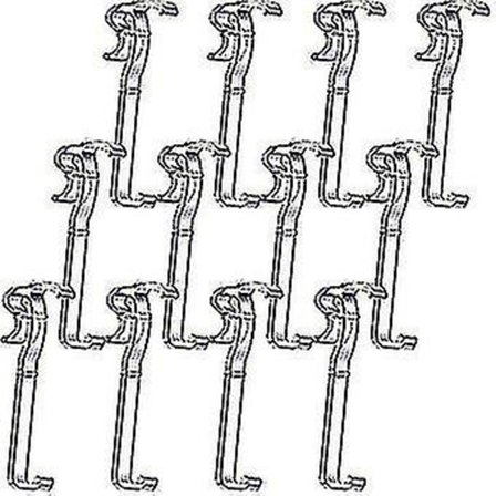 Fönsterklämma 3,25 tum (ca 8,9 cm) Mörk Gardinklämma Dold Gardin
