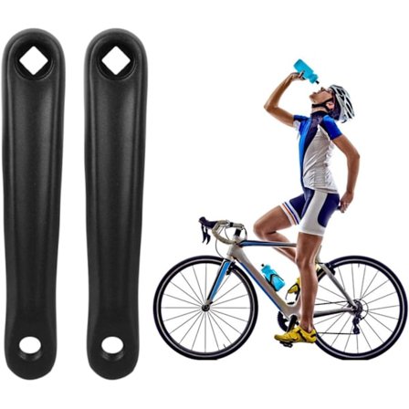 Vevarm, 2 st 170mm Vänster Vevarm Aluminium Cykel Ersättning för M